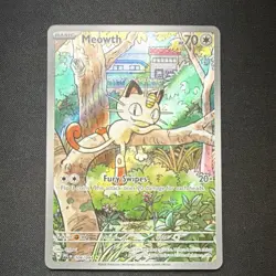 Pokemon TCG Meowth Phantasmal Flames Illustration Rare 106/094 70 HP Holo - Image 1
