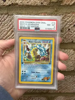 2000 POKEMON GYM CHALLENGE HOLO-1ST ED #13 MISTY'S GYARADOS PSA 8 - Image 1