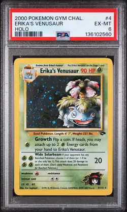 2000 POKEMON GYM CHALLENGE HOLO #4 ERIKA'S VENUSAUR PSA 6 - Image 1