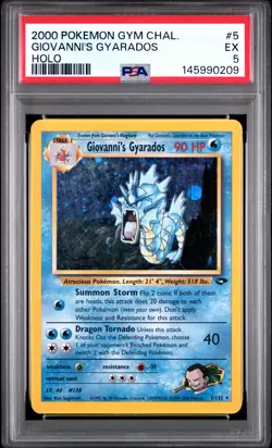2000 POKEMON GYM CHALLENGE HOLO #5 GIOVANNI'S GYARADOS PSA 5 - Image 1