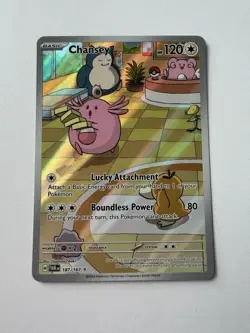 Pokemon Chansey 187/167 Illustration Rare Twilight Masquerade Near Mint - Image 1
