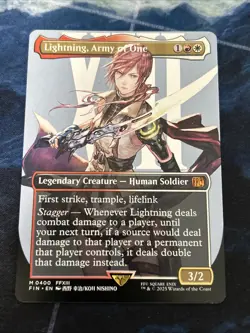 Lightning, Army of One (0400) (Borderless) Final Fantasy Regular NM-M Unplayed - Image 1