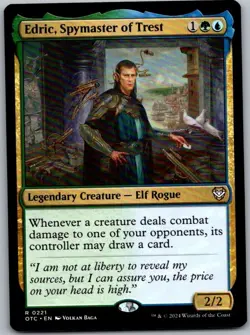 Edric, Spymaster of Trest Commander: Outlaws of Thunder Junction (221) NM [OTC] - Image 1