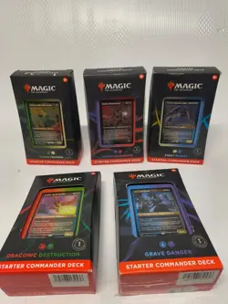 Magic the Gathering Commander Starter Decks Set of 5 FREE SHIPPING - Image 1