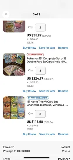 Custom Pokestonkz Lot - Items In Images From Messages (Pokemon 151, Prismatic..) 636996769661 - Image 1