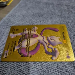 Pokemon Mewtwo EX HP 170 Gold Foil Fan Art Card 98/99 - Image 3