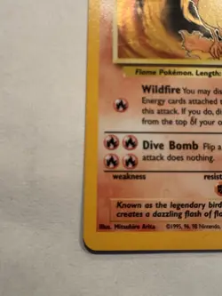 1999 Pokemon Fossil Moltres 12/62 Holo Rare Unlimited English Card - Image 5