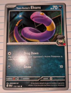 Pokemon TCG Team Rocket’s Ekans 112/182 – PLAYSET 4x – Destined Rivals – NM - Image 1