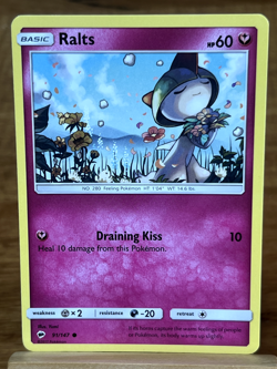 Pokemon TCG Ralts 91/147 Burning Shadows Common - Image 1