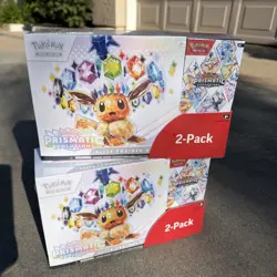 Pokemon Prismatic Evolutions ETB + Booster Bundle 2-Pack Costco (LOT OF 2!!) - Image 1