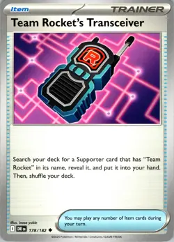 Team Rocket's Transceiver Uncommon SV10: Destined Rivals 178/182 NM Pokemon - Image 1
