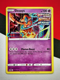 Deoxys SWSH170 Fusion Strike PRERELEASE STAMPED Promo Pokemon NM - Image 1