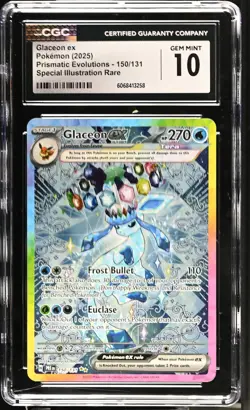 2025 Prismatic Evolutions Glaceon ex Special Illustration Rare CGC 10 #150 - Image 1