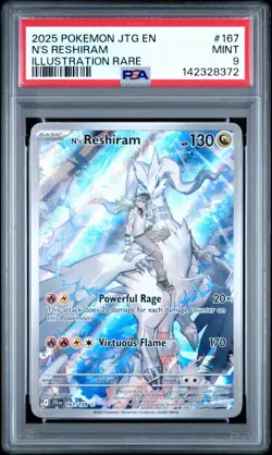 PSA 9 MINT Pokemon Journey Together 167/159 N’s Reshiram Illustration Rare - Image 3