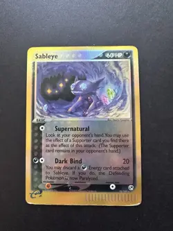 Pokemon Sableye 10/100 Sandstorm Reverse Holo 60 HP Holo Rare Basic 2003 - Image 1