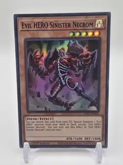 Yugioh Evil HERO Sinister Necrom LED5-EN014 Ultra Rare 1st Ed NM - Image 1