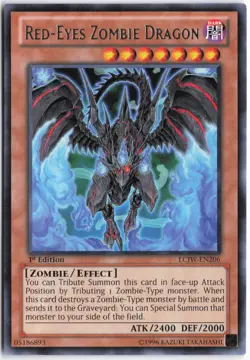 Yugioh - Red-Eyes Zombie Dragon LCJW-EN206 1st Edition - Legendary Collection 4: - Image 1