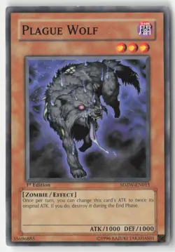 Yugioh - Plague Wolf SDZW-EN015 1st Edition - Structure Deck: Zombie World - Image 1
