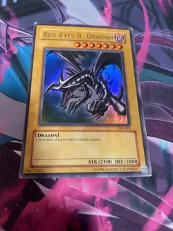 YUGIOH - RED EYES B. DRAGON - ULTRA RARE - SDJ - UNLIMITED - HP - Image 1