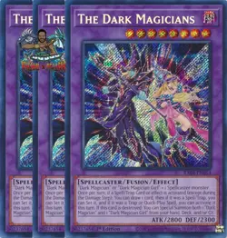 Yugioh! 3x The Dark Magicians RA04-EN054 Secret Rare 1st Ed NM - Image 1