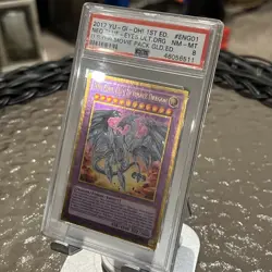 YU-GI-OHI 1ST ED. NEO BLUE-EYES ULT DRG D.S.O.D MOVIE PACK GLD.ED #ENGO1 PSA 8 - Image 3
