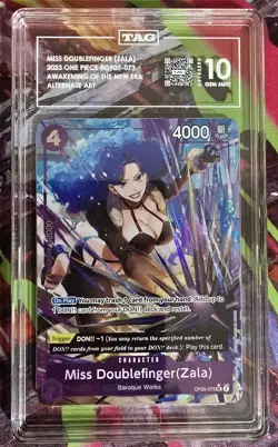 TAG 10 GEM MINT MISS DOUBLEFINGER (ZALA) 2023 #OP05-073 AWAKENING OF THE NEW ERA - Image 1