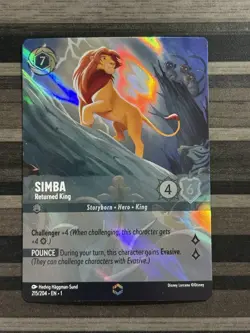 Disney Lorcana | Simba - Returned King | The First Chapter | Enchanted | NM - Image 1