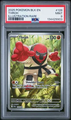 Throh PSA 9 Blk En-black Bolt 128/086 Illustration Rare Pokemon Card - Image 1