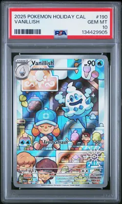 Vanillish PSA 10 Holiday Calendar 190 Pokemon Card - Image 1