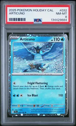 Articuno PSA 8 Holiday Calendar 032 Pokemon Card - Image 1