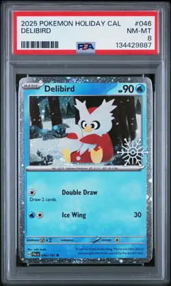 Delibird PSA 8 Holiday Calendar 046 Pokemon Card-87 - Image 1
