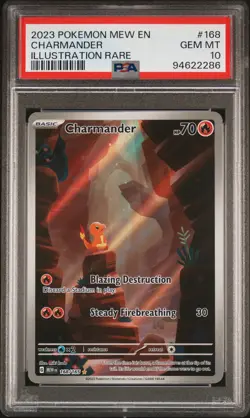 Charmander (Illustration Rare) PSA 10 151 168/165 IR Pokemon Card - Image 1