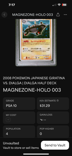Magnezone PSA 10 Dialga Half Deck 003/014 UNLIMITED Holo Pokemon Card LOW POP - Image 2