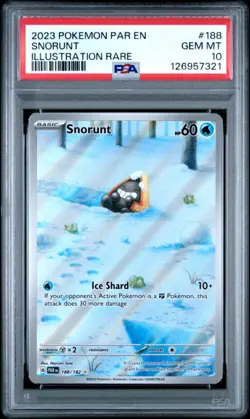 Snorunt (PSA 10) Illustration Rare Paradox Rift 188/182 IR Pokemon Card - Image 1