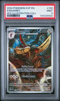 Kingambit PSA 9 130/64 Shrouded Fable Illustration Collection Pokemon Card - Image 1