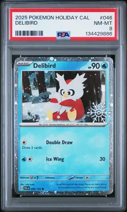 Delibird PSA 8 Holiday Calendar 046 Pokemon Card-86 - Image 1