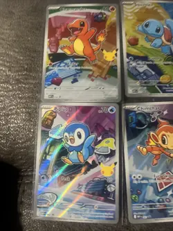 Pokemon TCG 30th Anniversary First Partner Starters Illustration Set 6 Cards - Image 2
