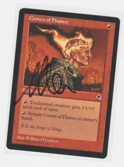 Magic the Gathering ~ Crown of Flames ~ M/NM ~ Tempest ~ Signed by Artist - Image 1