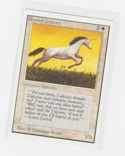 Magic the Gathering ~ MTG ~ 1x Pearled Unicorn ~ Unlimited ~ LP - Image 1