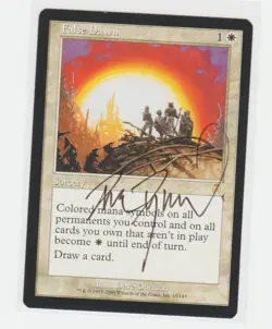 Magic the Gathering ~ False Dawn ~ M/NM ~ Apocalypse ~ Signed by Artist - Image 1