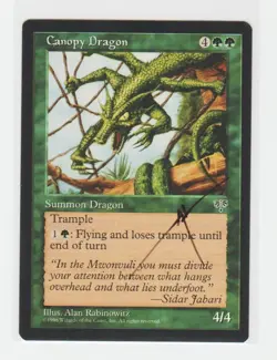 Magic the Gathering ~ Canopy Dragon ~ M/NM ~ Mirage ~ Signed by Artist - Image 1