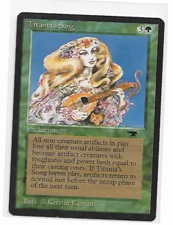 Magic the Gathering ~ MTG ~ 1x Titania's Song ~ LP ~ Antiquities - Image 1