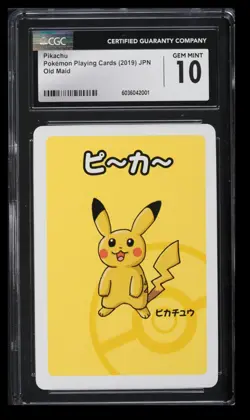 2019 Pokemon Old Maid Playing Cards Pikachu CGC 10 Japanese - Image 1