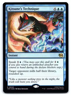 MTG Kitsune's Technique Foil R Teenage Mutant Ninja Turtles TMT 42 NM Magic - Image 1