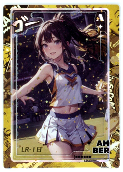 ❤Amber Goddess Story Waifu Cheerleader Card Sexy Waifu Doujin Anime LR-18 Card - Image 1