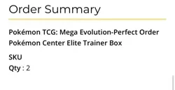 Pokemon TCG Perfect Order Pokemon Center Edition Elite Trainer Box (Set Of 2!!) - Image 2