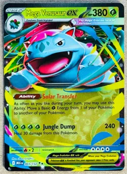 POKEMON TCG MEGA EVOLUTION MEGA VENUSAUR EX DOUBLE RARE HOLO 003/132 NM+ - Image 1