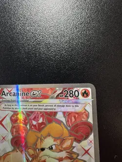 Arcanine EX Tera Pokemon TCG Scarlet Violet Full Art Holo Ultra Rare 224/198 LP - Image 4