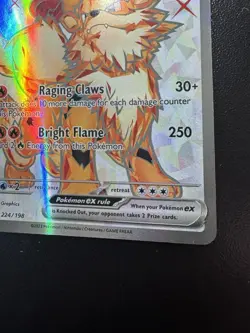 Arcanine EX Tera Pokemon TCG Scarlet Violet Full Art Holo Ultra Rare 224/198 LP - Image 5