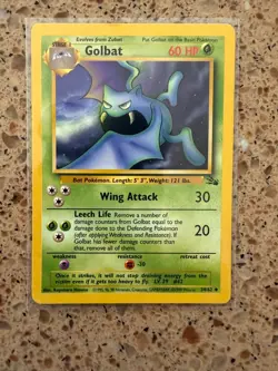 Golbat Pokemon 34/62 Fossil Wizards of the Coast 1999 NM - Image 1